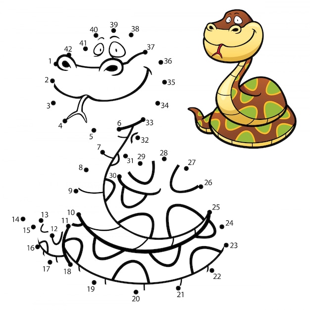 Juego para niños punto a punto Snake