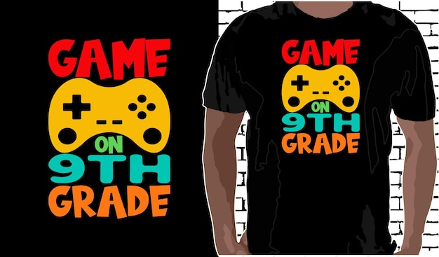 Juego de noveno grado en diseño de camiseta Camiseta de regreso a la escuela Citas sobre el regreso a la escuela