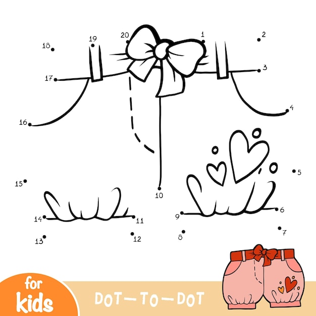 Juego de números juego educativo punto a punto Pantalones cortos para niños