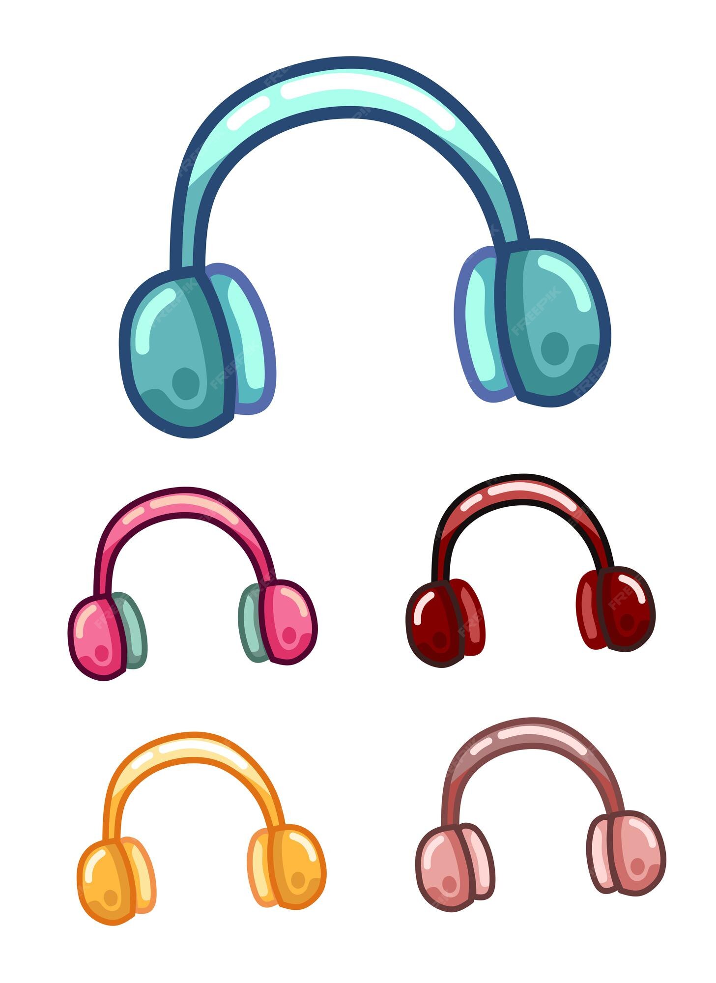 Juego de orejeras de piel de invierno o elegantes auriculares escuchar música | Vector Premium