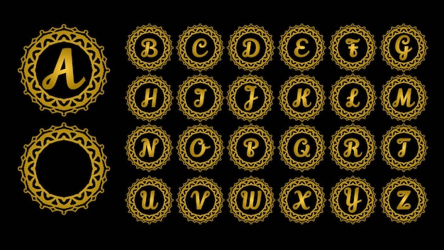 juego de oro con el logotipo de mandala