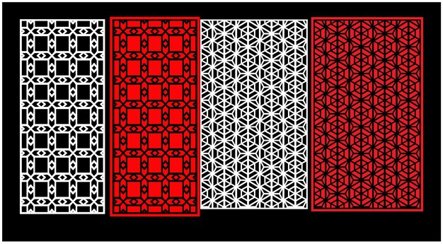 Juego de paneles de pared decorativos Diseño Jali para gráficos y madera contrachapada, partición, espuma, acrílico y máquina CNC
