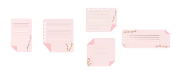 Juego de papeles para notas CuteVector Pads Paper Squares para Memo