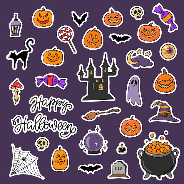 Juego de pegatinas de Halloween