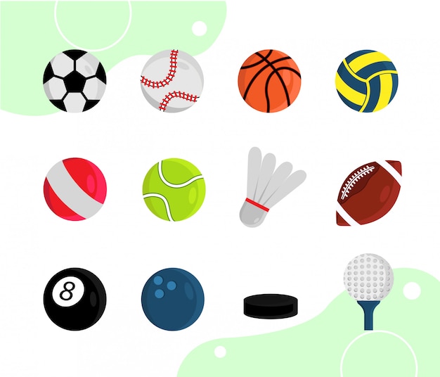 Vector juego de pelota deportiva