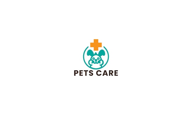 el juego de pet cares retratado en un diseño de logotipo vectorial vibrante
