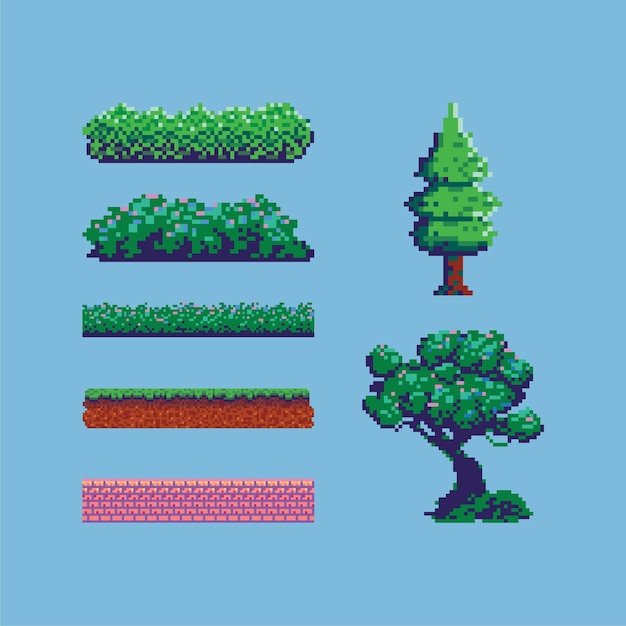 Juego de píxeles retro elemental 2