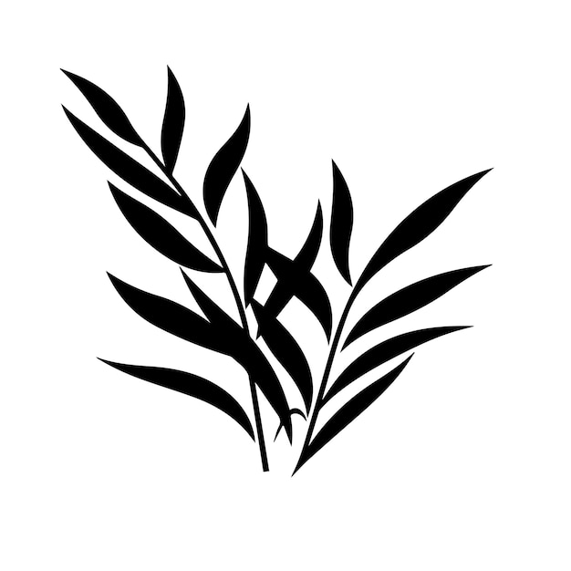 Vector juego de plantillas vectoriales en blanco y negro de hoja de limoncillo para cortar e imprimir