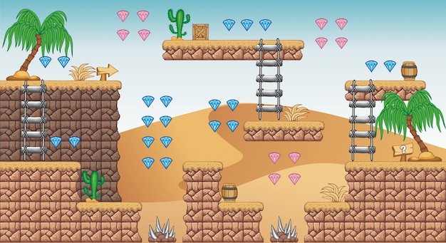 Juego de plataforma 2D Tileset 11