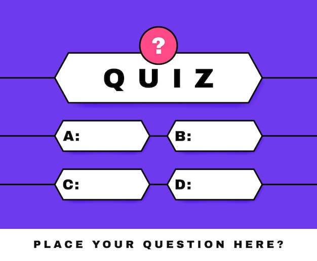 Juego de preguntas intelectuales Concepto de diseño para la educación y el aprendizaje del examen de prueba Preguntas y respuestas Ilustración vectorial