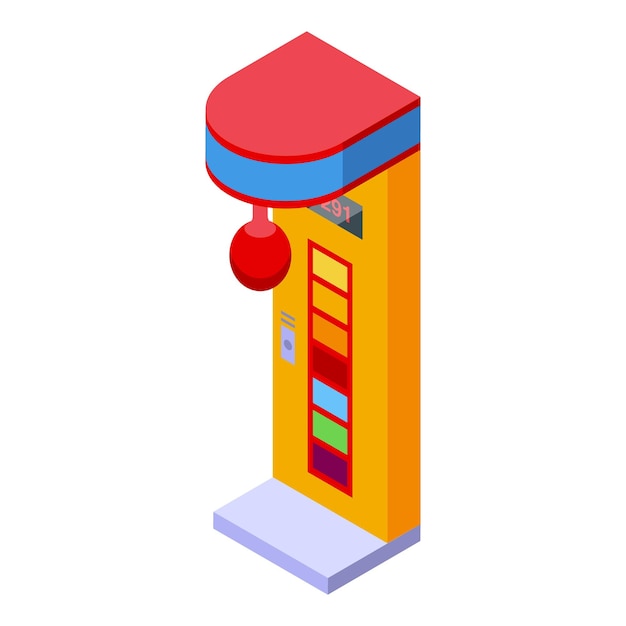 Juego de prueba icono de potencia vector isométrico Fuerza eléctrica Juego de martillo