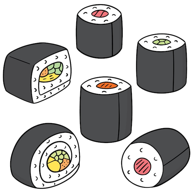 juego de rollo de arroz japonés
