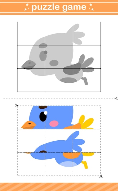 Juego de rompecabezas de animalesJuego educativo adecuado para jardín de infantes y preescolar.