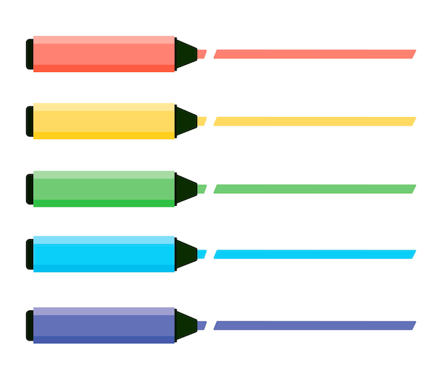 Juego de rotuladores de colores Lápiz resaltador para la escuela o los niños