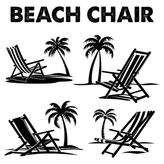 Juego de sillones junto a la playa
