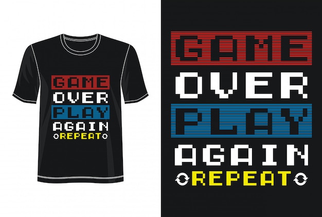 Juego sobre tipografía para camiseta estampada