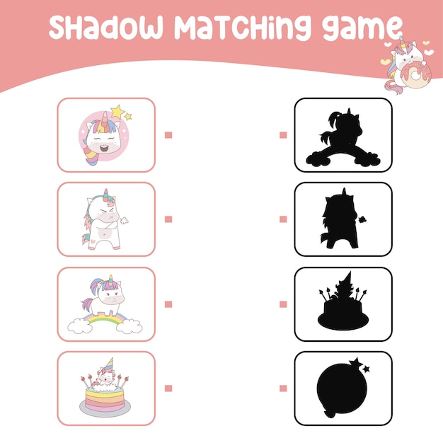 Juego de sombras para niños Encuentra la sombra correcta