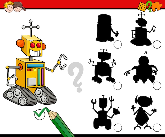 juego de sombras con robot