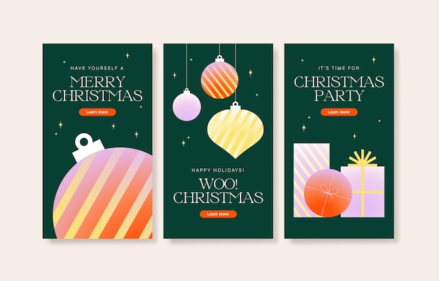 Juego de tarjetas de felicitación de feliz Navidad y feliz año nuevo. Conceptos de ilustración vectorial para el fondo