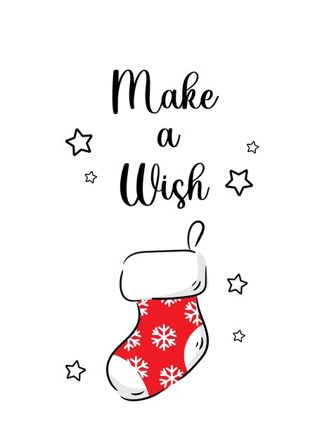 Juego de tarjetas de Feliz Navidad y Feliz Año Nuevo Ilustración vectorial dibujada a mano