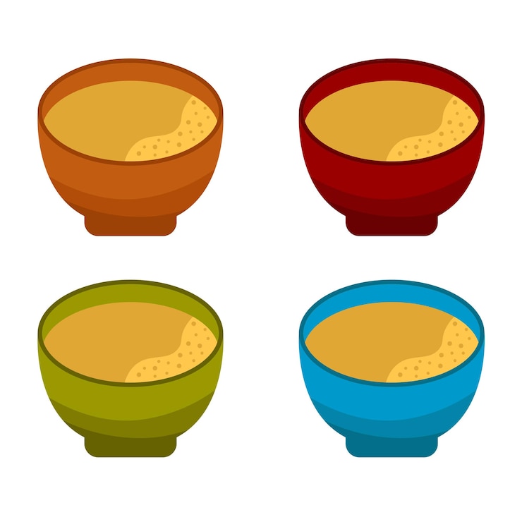Vector juego de taza de té verde. colección de ilustración vectorial aislada sobre fondo blanco