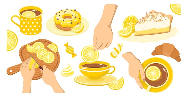 Juego de té lemon pie