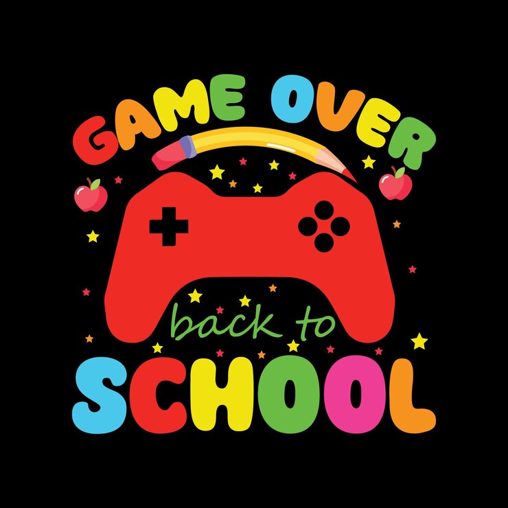 Juego terminado diseño de camiseta de regreso a la escuela