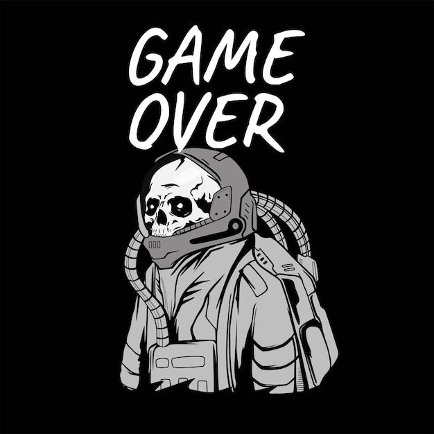 juego terminado ilustración fondo oscuro