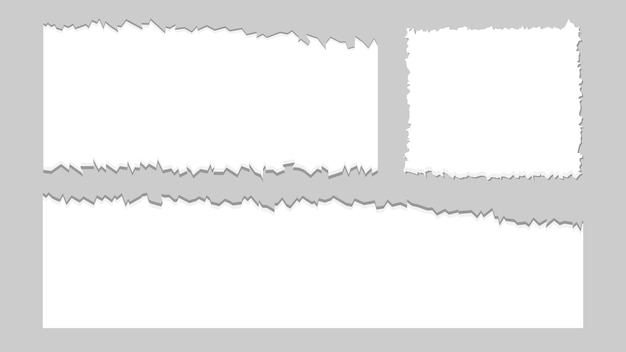 Juego de tiras de papel rasgadas