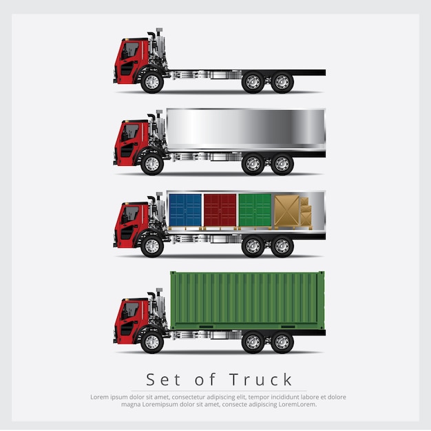 Juego de transporte de camiones de carga