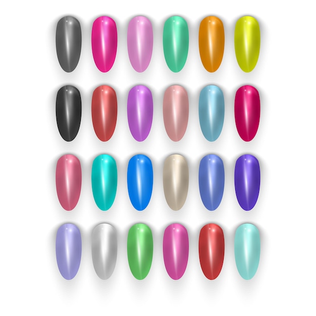 Juego de uñas postizas para manicura y puntas Paleta de colores de barniz para extensión de uñas Uñas artificiales