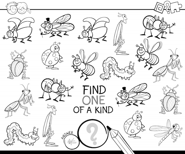 juego único con bugs color book