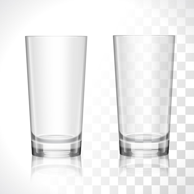 Juego de vasos vacíos