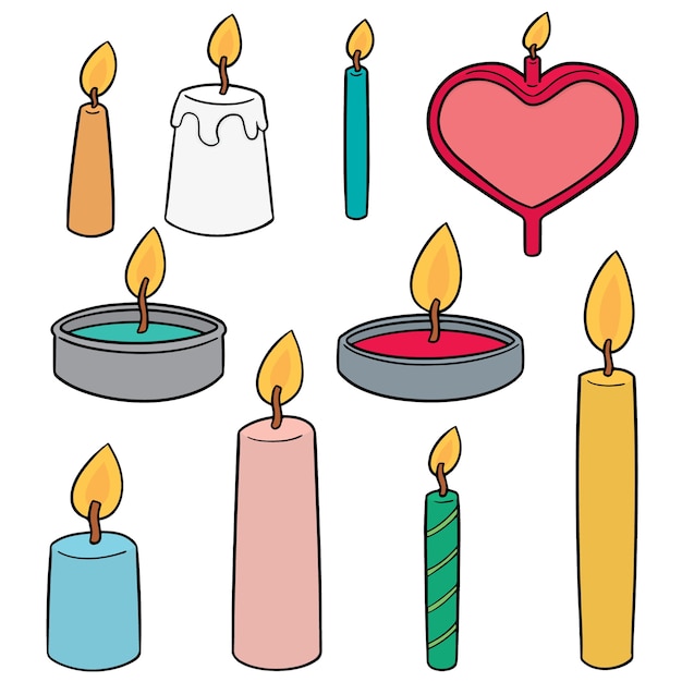 Vector juego de velas