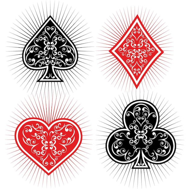 Vector juegos de cartas antiguos