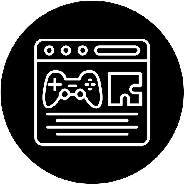 Juegos de diseño vectorial y estilo de icono de pasatiempo