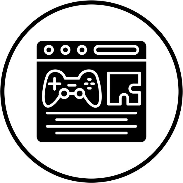 Juegos de diseño vectorial y estilo de icono de pasatiempo