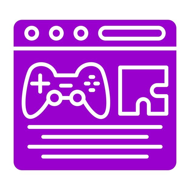 Juegos de diseño vectorial y estilo de icono de pasatiempo