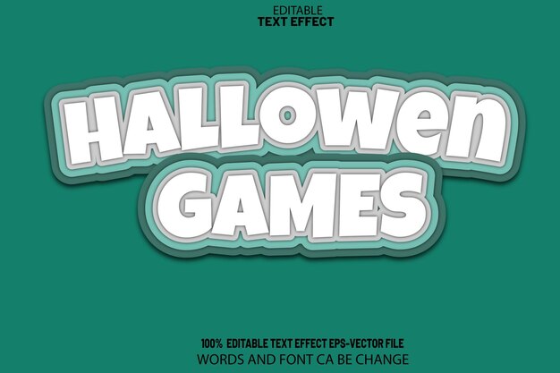 Juegos de Halloween Efecto de texto editable Estilo de dibujos animados 3D