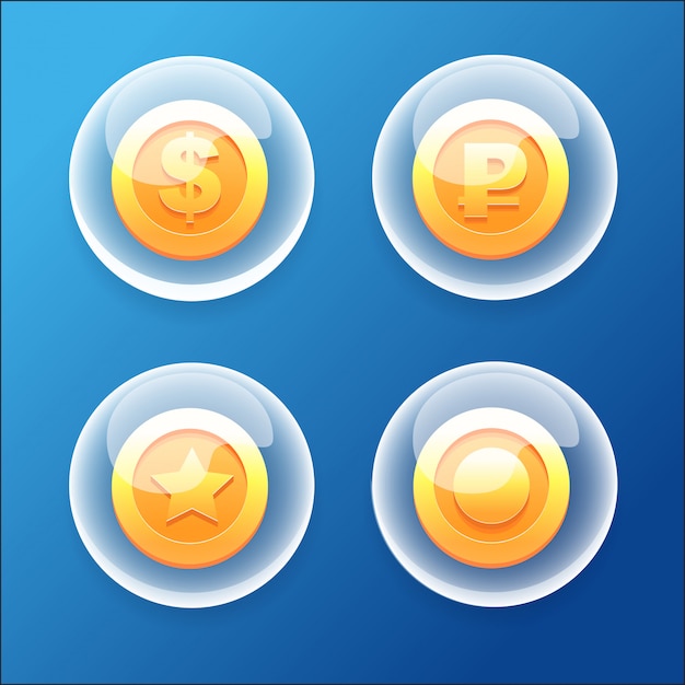 Juegos iconos colecciones Bubble Coins