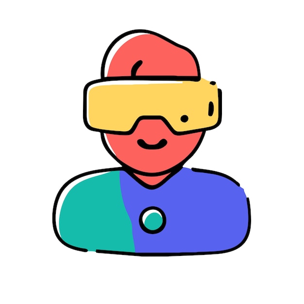 juegos de realidad virtual gráficos vectoriales ilustración formato de archivo fuente EPS escala sin pérdidas icono desi