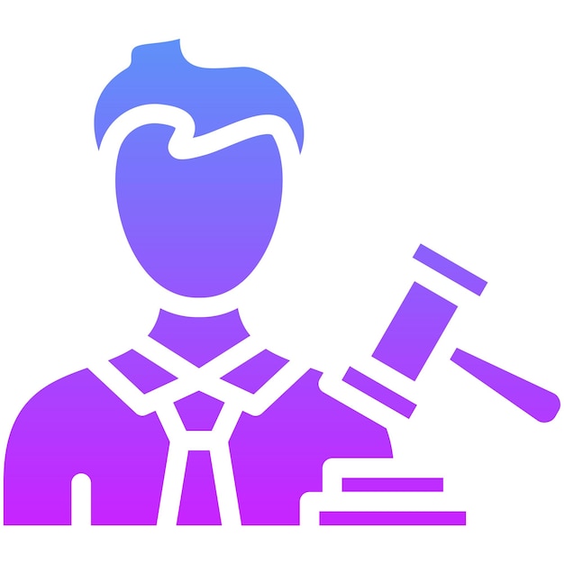 Juez Ícono vectorial masculino Ilustración del conjunto de iconos de eventos de premios