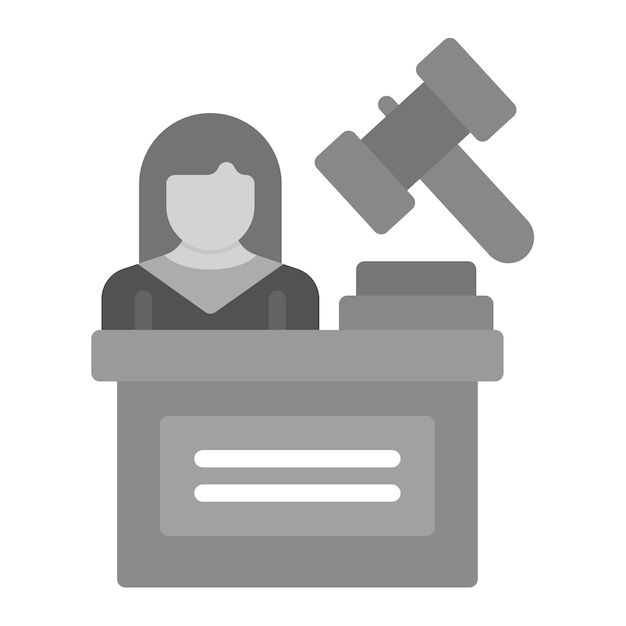 Juez Imagen vectorial de icono femenino Se puede usar para eventos de premios