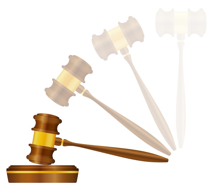 Vector juez martillo