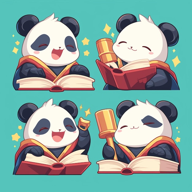 Un juez panda al estilo de las caricaturas