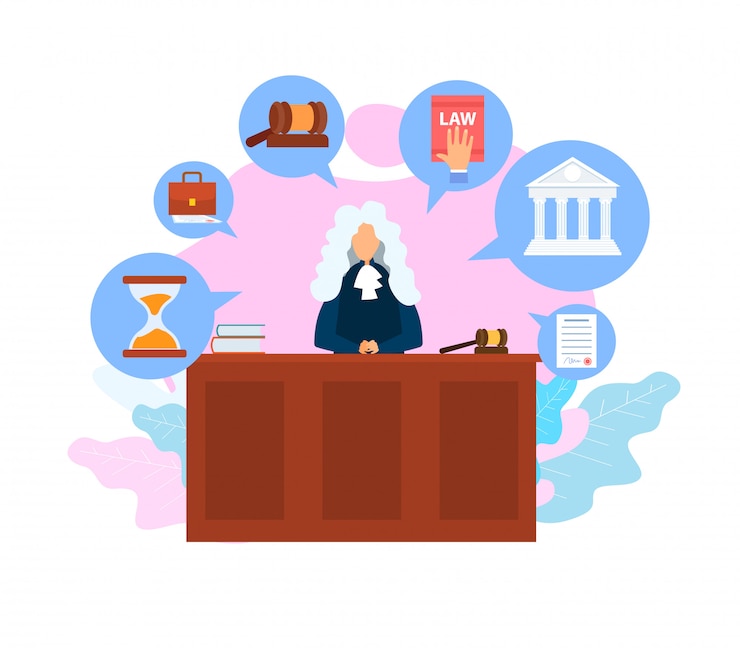 Vector juez de trabajo