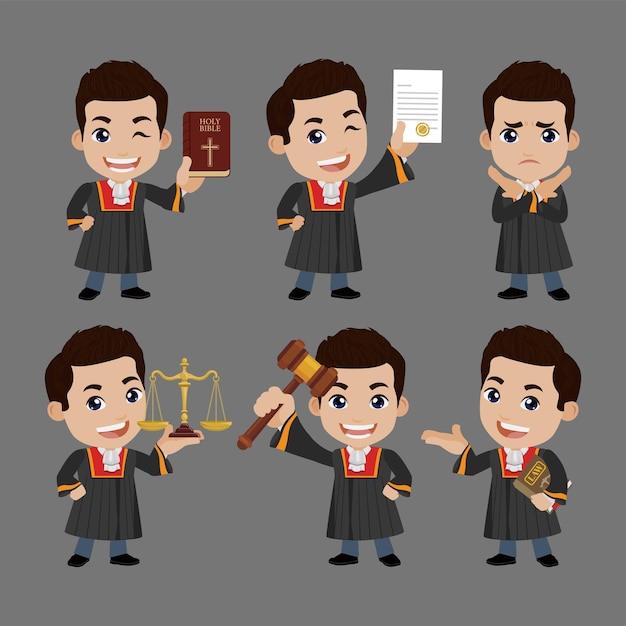 Juez con vector de diferentes poses