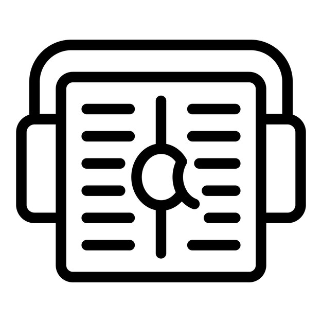 Jugador de audiolibros que escucha educación de lectura libro electrónico