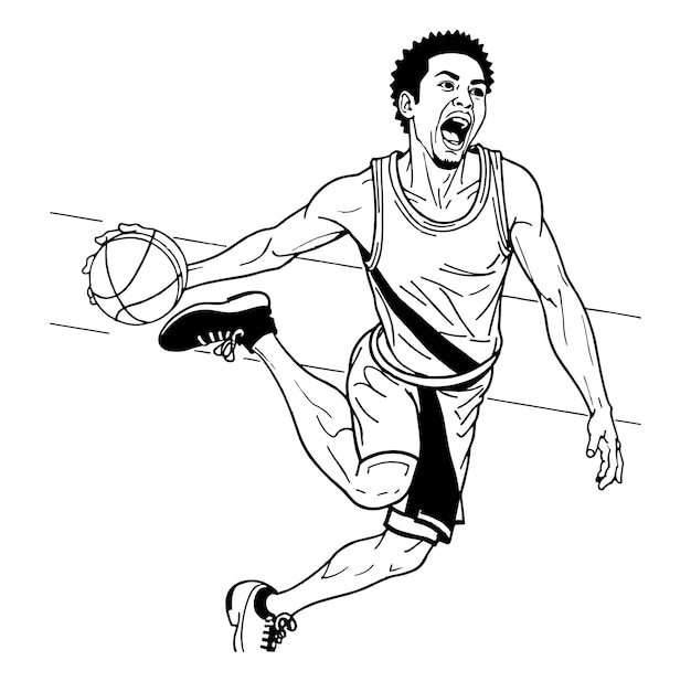 Jugador de baloncesto en acción