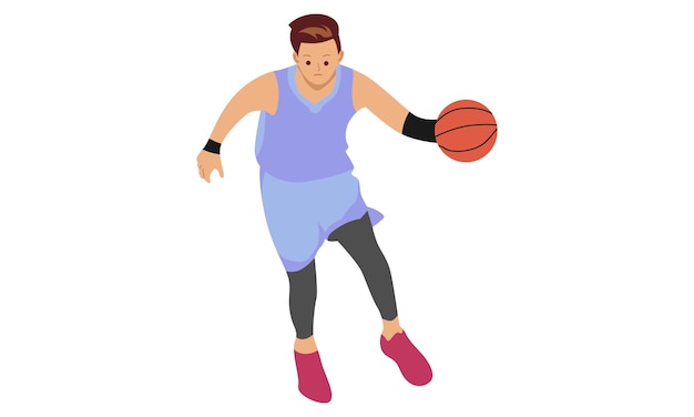 Vector jugador de baloncesto. concepto de deportes